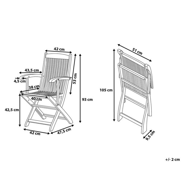 Dakota Fields Maren Folding Garden Chair Wayfair.ie